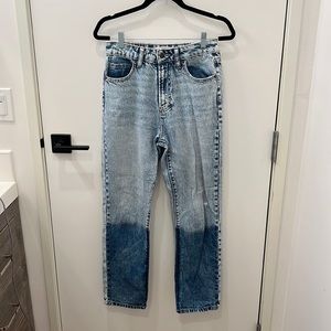 Hidden Straight Leg Two-Tone Jeans